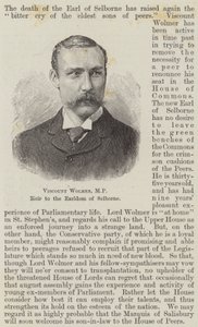 Viscount Wolmer ، MP ، وريث Earldom of Selborne (نقش) بواسطة مدرسة اللغة الإنجليزية