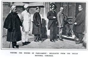 زيارة مجلسي البرلمان: مندوبون من المؤتمر الوطني الهندي ، 1919 بواسطة مدرسة اللغة الإنجليزية
