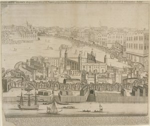عربات الكنز التي يتم أخذها إلى برج لندن ، 1744 بواسطة مدرسة اللغة الإنجليزية
