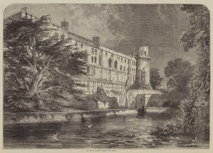 Warwick Castle, from the Avon (engraving) بواسطة مدرسة اللغة الإنجليزية
