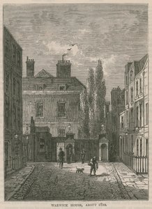 منزل وارويك ، لندن ، حوالي عام 1810 بواسطة مدرسة اللغة الإنجليزية