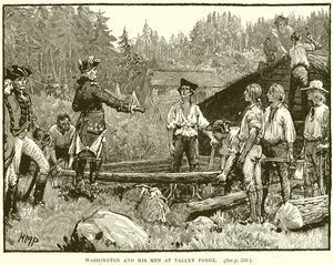 واشنطن ورجاله في Valley Forge بواسطة مدرسة اللغة الإنجليزية