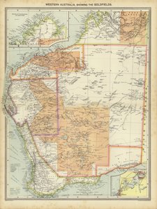 أستراليا الغربية ، تظهر حقول الذهب (لون ليثو) بواسطة مدرسة اللغة الإنجليزية