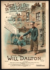 When I Go Out In The Garden, The Amateur Gardener (colour litho) بواسطة مدرسة اللغة الإنجليزية