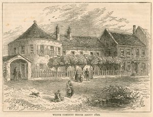 White Conduit House ، بنتونفيل ، لندن ، حوالي عام 1820 بواسطة مدرسة اللغة الإنجليزية