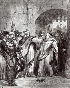 وليام لونجشامب (ت 1197) وهيو دي بودسي (1125-1195) بواسطة مدرسة اللغة الإنجليزية