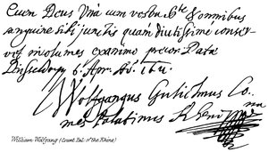 ويليام وولفجانج (Count Pal: of the Rhine) بواسطة مدرسة اللغة الإنجليزية