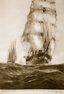 تشويش الرياح يخرج من القناة على بحر متدفق وقبل الرياح السريعة التالية ، 1914-1919 بواسطة مدرسة اللغة الإنجليزية