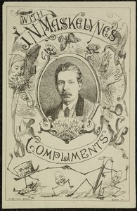 مع مجاملات J.N.Saskelyne ، حوالي 1875 (نقش) بواسطة مدرسة اللغة الإنجليزية
