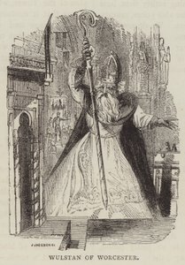 Wulstan of Worcester (نقش) بواسطة مدرسة اللغة الإنجليزية
