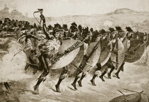 زولوس يتقدم للهجوم على كامبولا هيل ، 29 مارس 1879 بواسطة مدرسة اللغة الإنجليزية