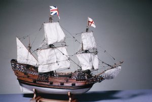 نموذج 1:60 من Mayflower 1620 (الخشب) (انظر أيضًا 3220) بواسطة المدرسة الإنجليزية المدرسة الإنجليزية