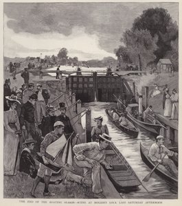 نهاية موسم القوارب: مشهد في Molesey Lock على نهر التايمز ، ساري (ليتو)