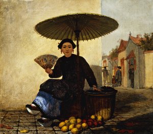 بائع الفاكهة ، 1862 بواسطة اينوك وود بيري