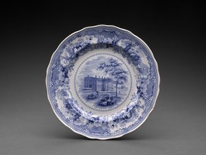 لوحة ، حوالي 1831-46 (خزف مطلي بالرصاص مع طباعة نقل) بواسطة اينوك وود وأولاده