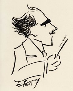 Arturo Toscanini (1867-1957) Italian conductor in a caricature by Enrico Caruso (Italian tenor). بواسطة إنريكو كاروسو