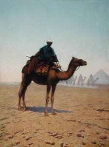 قافلة تعبر الهرم ، حوالي عام 1869 (زيت على قماش) بواسطة إنريكو تارينغي