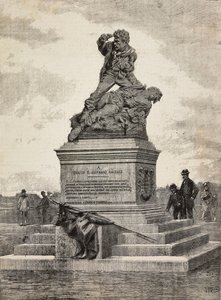 نصب تذكاري لإنريكو (1840-1867) وجيوفاني كايرولي (1842-1869) ، وطنيون إيطاليون ، مجموعة برونزية للنحات إركول روزا (1846-1893) ، في بينسيان هيل ، روما ، إيطاليا بواسطة إركول روزا