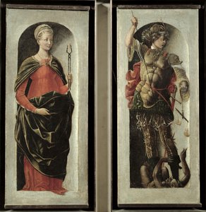 سانت أبولونيا وسانت مايكل ، c.1473 بواسطة إركول دي روبرتتي