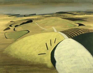 Road Over the Downs، 1983 (أكريليك على بطاقة)
