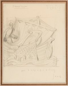 المسيح ومعجزة الأسماك، ديسمبر 1933 (قلم رصاص على ورق) بواسطة إريك جيل