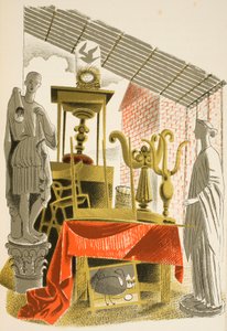 متجر تحف ، رسم توضيحي من &39;High Street&39; بقلم JM Richards ، طبعه مطبعة Curwen ، الحانة. بواسطة Country Life ، 1938 بواسطة Eric Ravilious