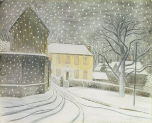 طريق هالستيد في الثلج بواسطة Eric Ravilious