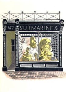 The Marine Suppliers ، طبعته مطبعة Curwen ، من High Street ، بقلم JM Richards ، نشرته Country Life ، 1938 (مجموعة من 24) بواسطة إريك رافيليوس