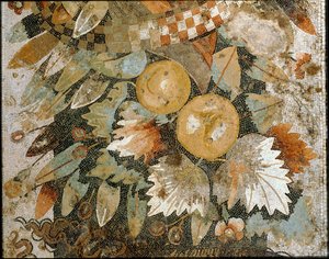 فيستون بأقنعة وأوراق الشجر والفاكهة بواسطة إريك ليسينج