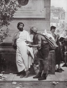 أريستيدس والفلاح (ليثو) بواسطة إرنست (1818-1887) هيلماخر