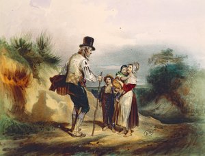 الاختصار ، الرسم التوضيحي للألوان المائية بواسطة إرنست جرينير لـ Les Miserables بقلم فيكتور هوغو (1802-1885) بواسطة إرنست (بعد) جرينير