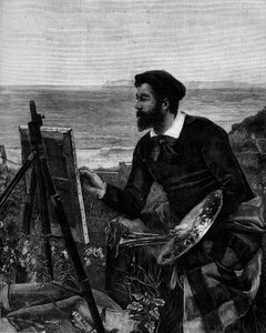 صورة للرسام أوليس بوتين (1838-1883). نقش بعد اللوحة التي رسمها إرنست دوز (1843-1896). في "" The Illustrous World "رقم 1246 بتاريخ 12 فبراير