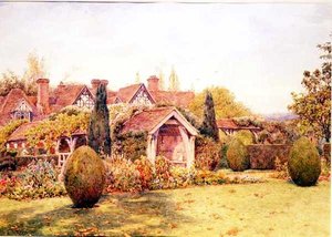 الحدائق في Great Tangley Manor nr. جيلدفورد بواسطة إرنست آرثر رو