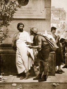 أريستيدس والفلاح ، رسم توضيحي من "تاريخ الأمم لهتشينسون" ، 1915