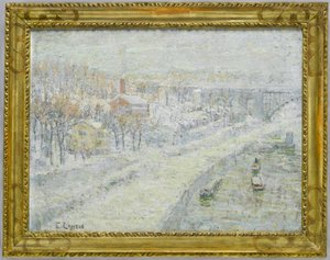 المناظر الطبيعية الشتوية - جسر واشنطن ، c.1907-10