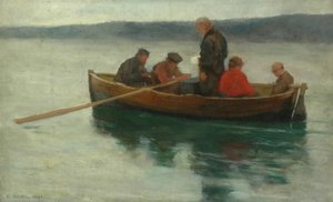 دراسة عن "جنازة طفل في المرتفعات" ، 1894 (زيت على لوح خشبي)