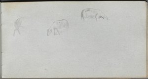 كراسة الرسم ، الصفحة 20: دراسة الحيوان. بواسطة جان لويس إرنست ميسونييه