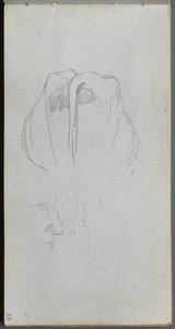 كراسة الرسم ، الصفحة 33: دراسة بقرة من الخلف ودراسة الملف الشخصي. بواسطة جان لويس إرنست ميسونييه