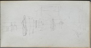 كراسة الرسم ، الصفحة 40: دراسة المنظور. بواسطة جان لويس إرنست ميسونييه