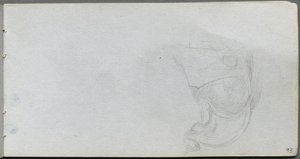 كراسة الرسم ، الصفحة 93: دراسة السرج. بواسطة جان لويس إرنست ميسونييه