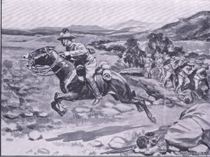 القبض على الحارس الشخصي: غارة الملازم باتمان جرأة ، التوضيح من بعد بريتوريا: حرب العصابات ، 1902 بواسطة إرنست براتر