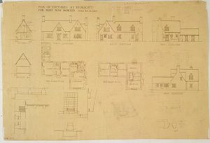زوج من البيوت في كيلمسكوت ملكة جمال ماي موريس ، c.1915 (طباعة ومرحاض على الورق)