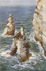Flamborough: King and Queen Rocks (لون ليثو) بواسطة إرنست ويليام هاسلهوست