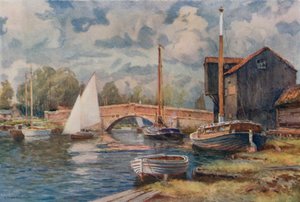جسر Wroxham (لون ليثو) بواسطة إرنست ويليام هاسلهوست