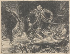 رقصة يائسة ، رسم توضيحي لمسرحية "Der Arme Vetter (The Poor Cousin)" بواسطة إرنست بارلاخ