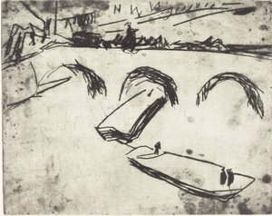 جسر على جسر ولي العهد Brucke am Kronprinzenufer ، 1909. بواسطة إرنست لودفيج كيرشنر