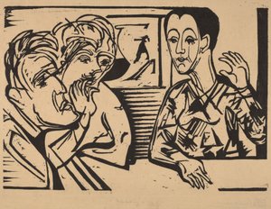 محادثة ، 1929. بواسطة إرنست لودفيج كيرشنر