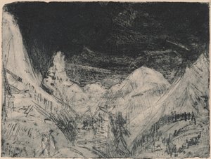 منظر جبلي مع جزازات صغيرة ، 1919. بواسطة إرنست لودفيج كيرشنر