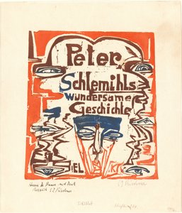 صفحة عنوان قصة بيتر شليميل العجيبة ، 1915. بواسطة إرنست لودفيج كيرشنر