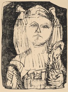فتاة صغيرة مع دمية ، 1916. بواسطة إرنست لودفيج كيرشنر
